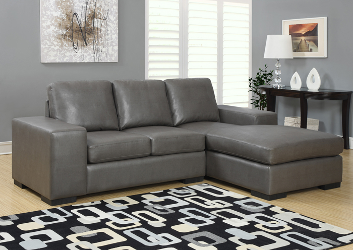 I8200GY Grey Leather Lounger