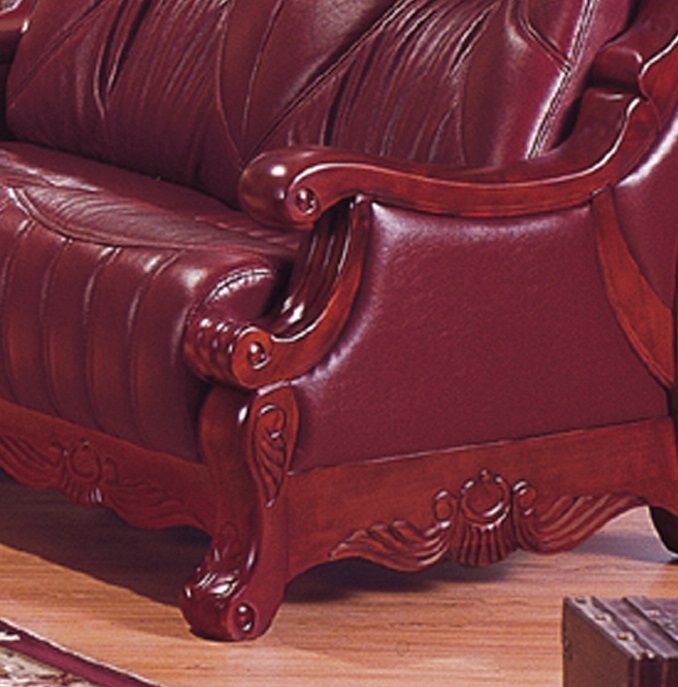 Chestnut Leather Sofa Set Furtado, Chestnut Leather Sofa Set