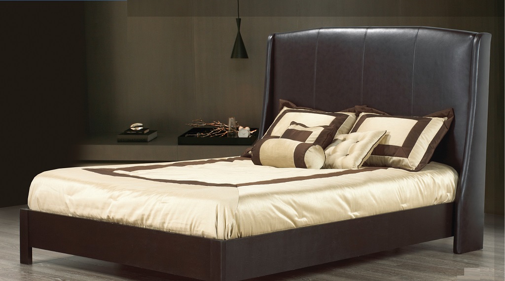 R196 Upholstered Leather Bed
