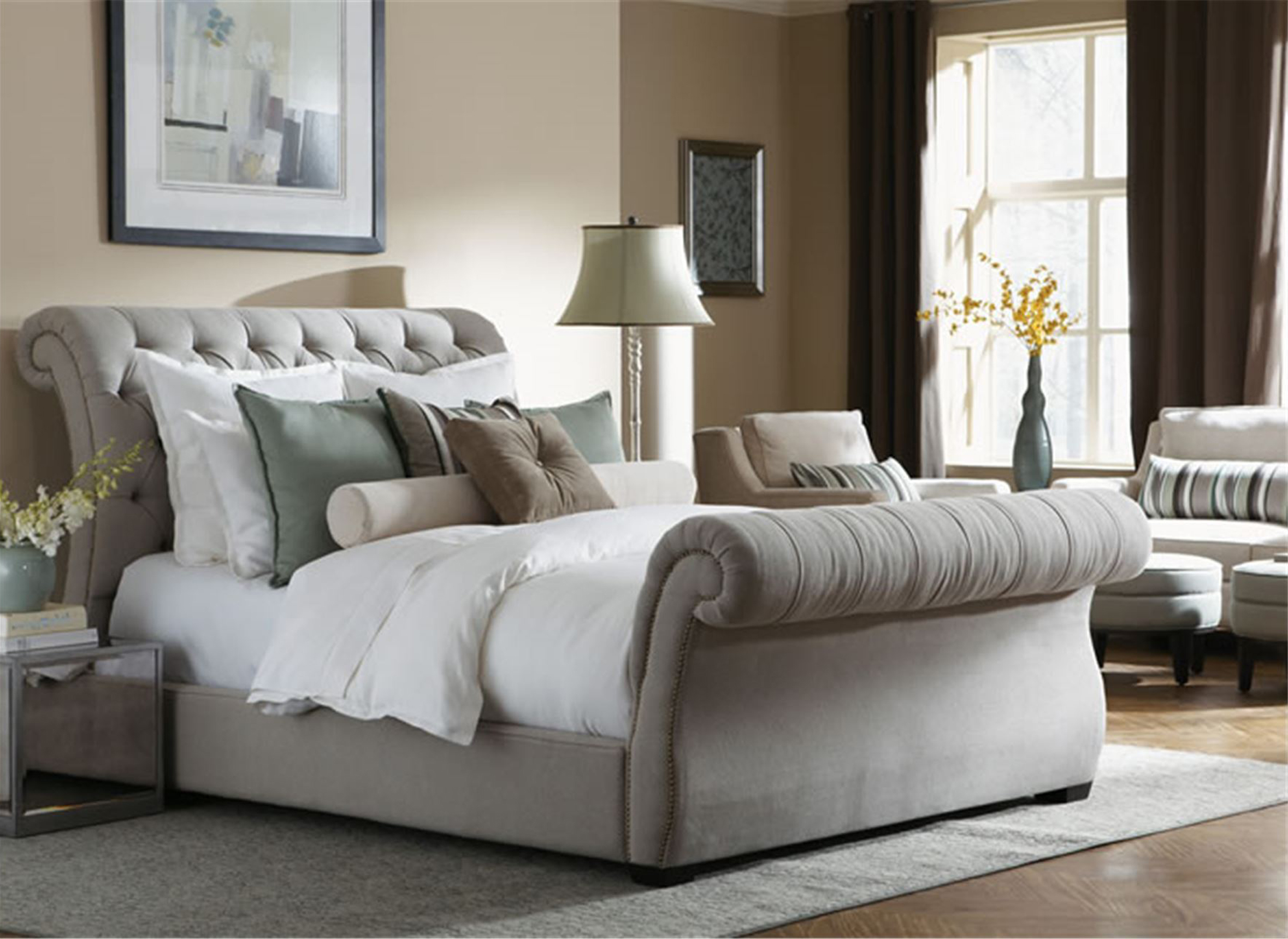 R-187 Upholstered Bed