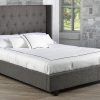R166 Dark Grey Fabric bed